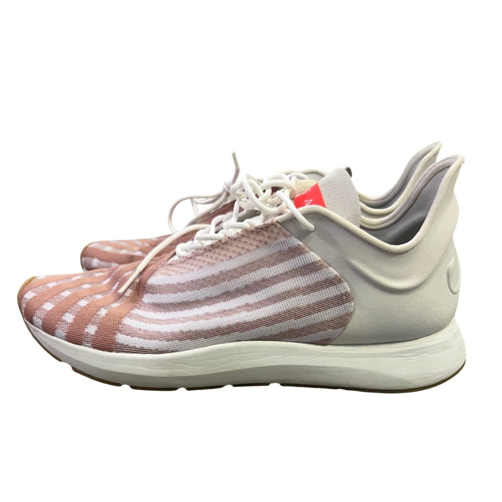 Saysh‎ One Womens Athletic Sneakers Terracotta White Striped Lace Up Size 8.5
